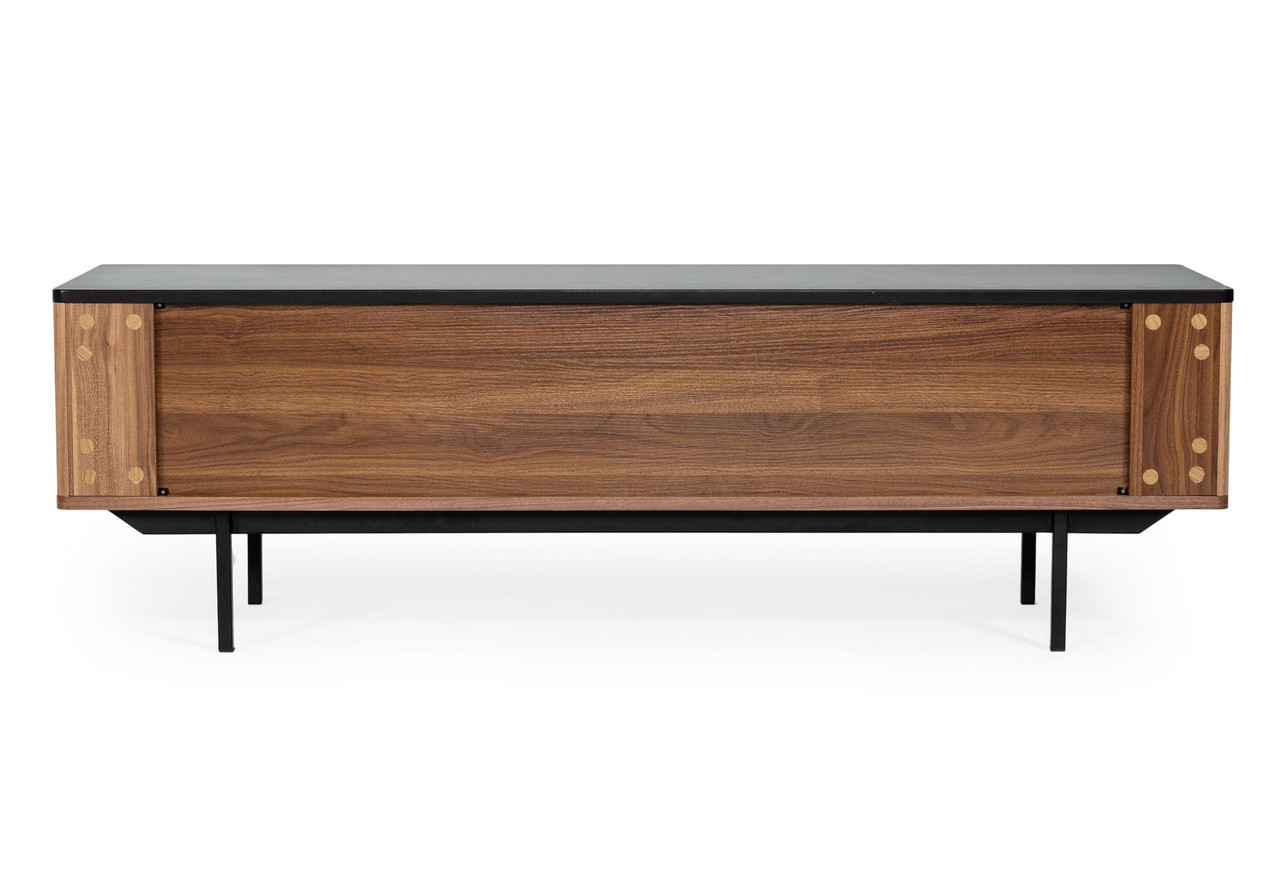 Modrest Maggie - Modern Walnut and Grey TV Stand - Thumbnail 4
