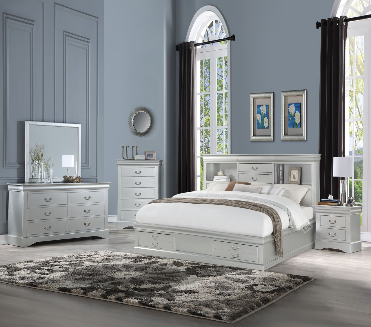 Louis Philippe III Queen Bed / 24380Q