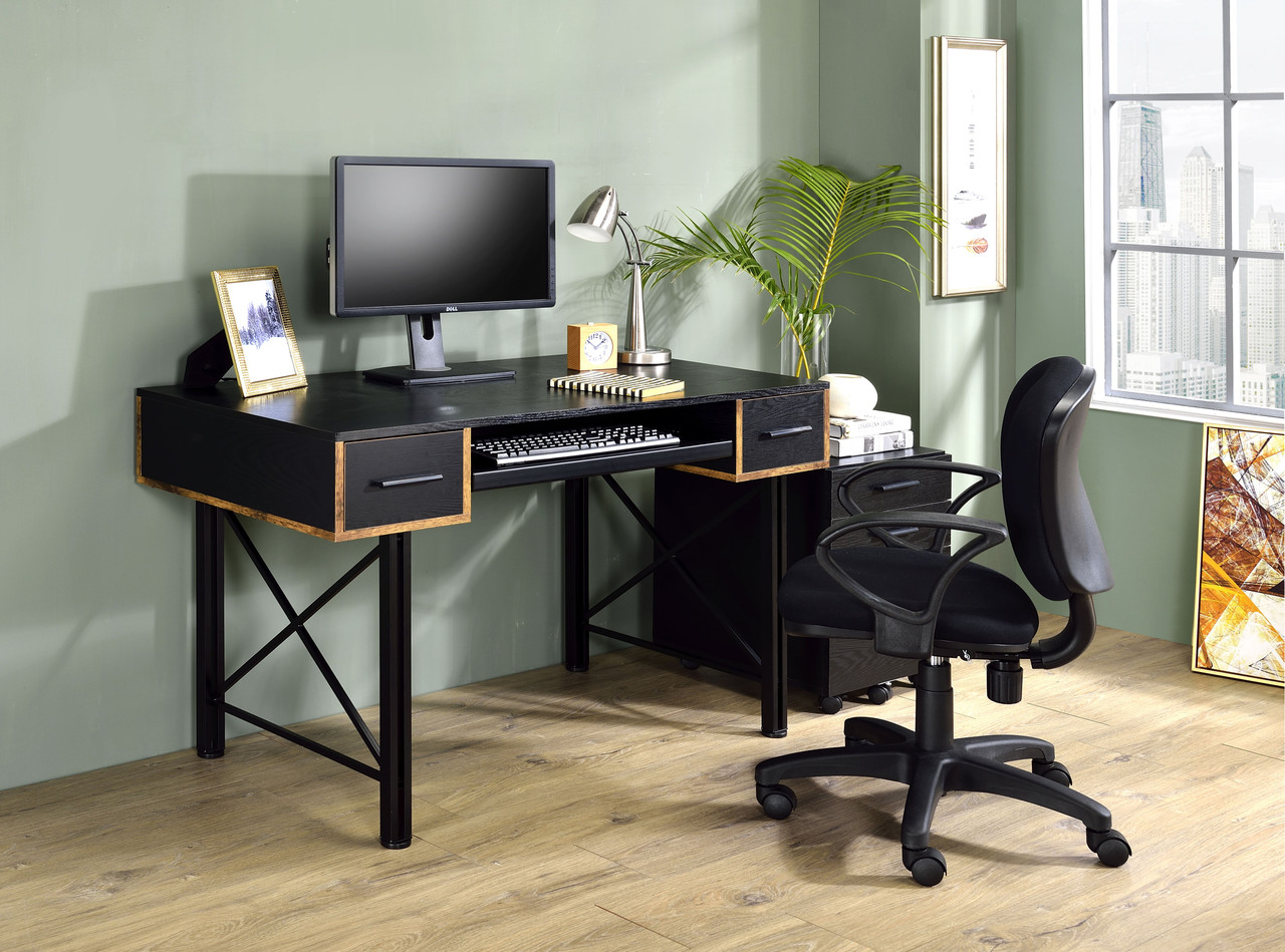 Modrest Dessart - Modern Elm Grey Office Desk