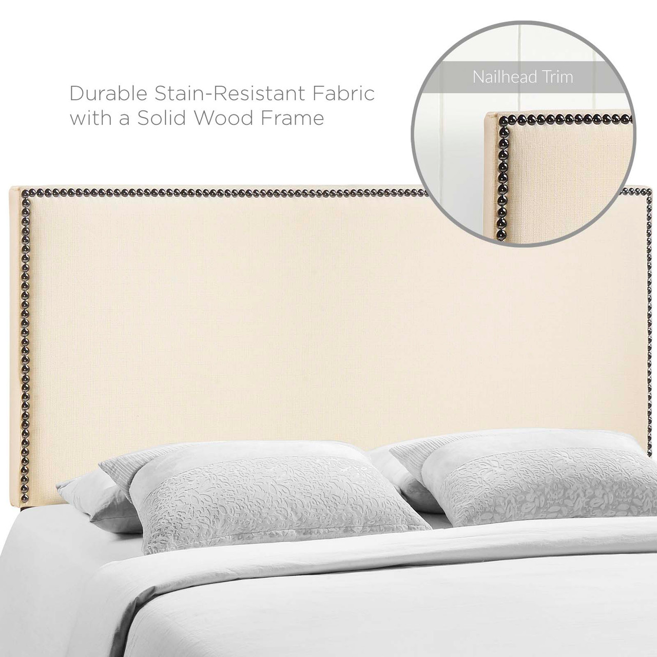 Region Nailhead Upholstered Twin Size Headboard - Thumbnail 3