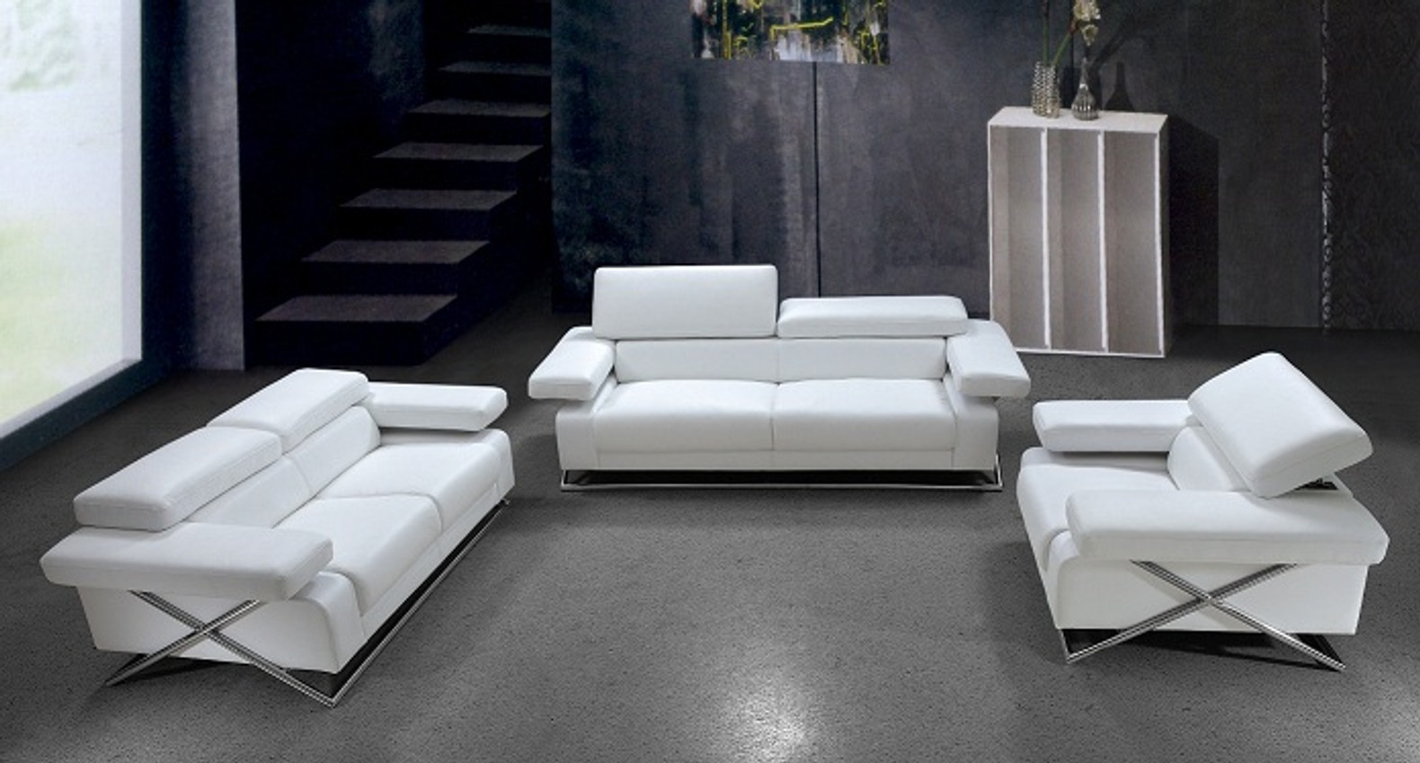 Divani Casa Linx Modern Leather Sofa Set Geg Comfort