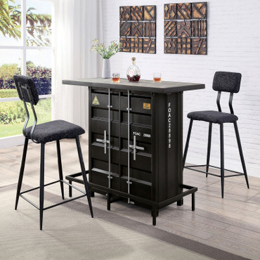 ESDARGO 3 Pc. Bar Table Set / CM3789BK-BT-3PC