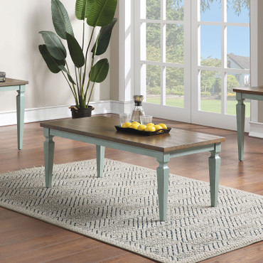 MONMOUTH 3 Pc. Table Set, Antq. Teal / CM4388AB-3PK