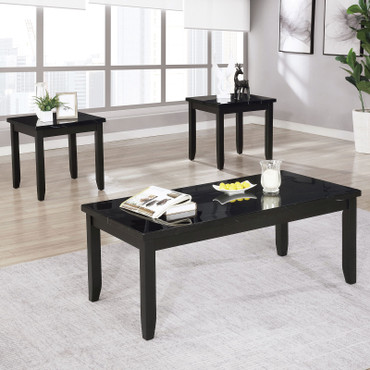 LODIVEA 3 Pc. Table Set, Black / CM4544BK-3PK