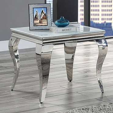 WETZIKON End Table, White / CM4903WH-E-TABLE