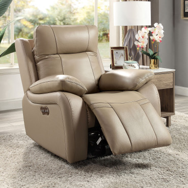 GASPE Power Recliner, Light Brown / CM6739LB-CH-PM