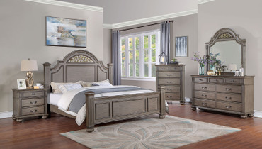 SYRACUSE Cal.King Bed, Gray / CM7129GY-CK-BED