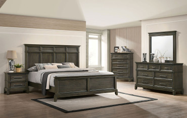 HOUSTON 4 Pc. Queen Bedroom Set / CM7221GY-Q-4PC