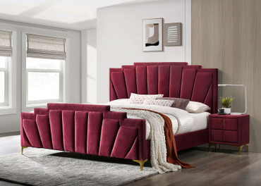 FLORIZEL E.King Bed, Red / CM7411RD-EK-BED