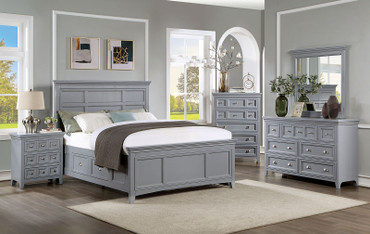 CASTLILE Queen Bed, Gray / CM7413GY-Q-BED