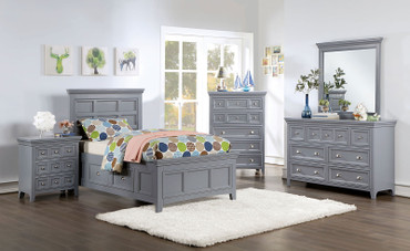 CASTLILE 4 Pc. Twin Bedroom Set / CM7413GY-T-4PC