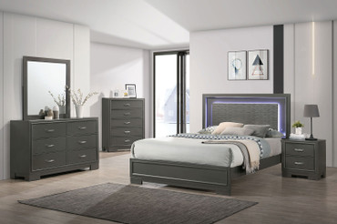 ALISON 5 Pc. Queen Bedroom Set w/ 2NS / CM7416GY-Q-5PC-2NS