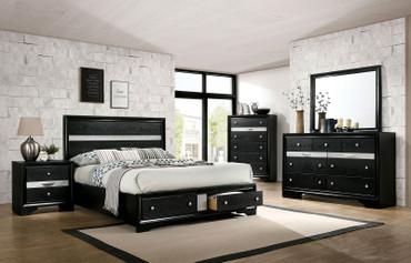 CHRISSY 4 Pc. Queen Bedroom Set / CM7552BK-Q-4PC