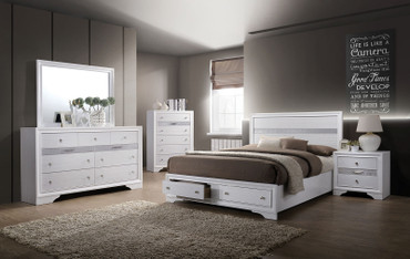 CHRISSY Full Bed, White / CM7552F-BED