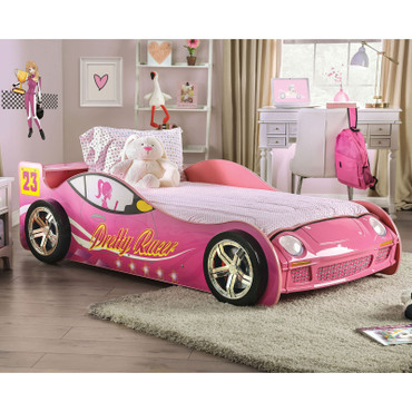 PRETTY GIRL CAR BED Twin Bed, Pink / CM7642-BED