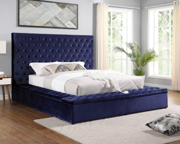 GOLATI Queen Bed, Blue / CM7895BL-Q-BED