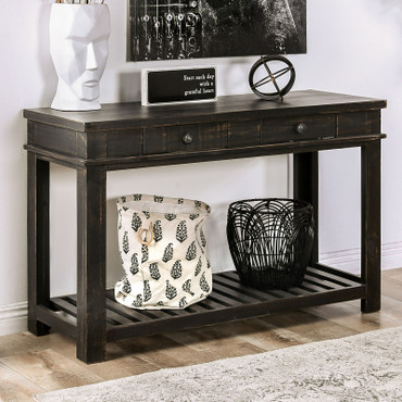 MCALLEN Sofa Table, Rustic Black / EM4009BK-S