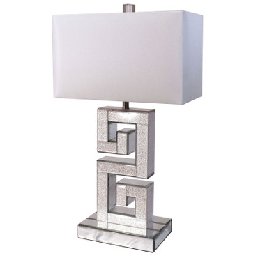 GAEA Table Lamp, Silver/White / L74002