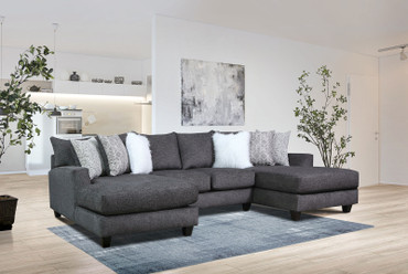 KENNINGTON Sectional, Charcoal / SM5247-SECT