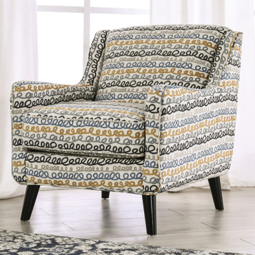 CHANCERY Accent Chair, Gray/Navy / SM8194-CH-PT