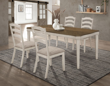 Ronnie 5-piece Rectangular Dining Table Set Rustic Cream / CS-108051-S5