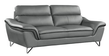 69" Modern Leather Loveseat / 168-GRAY-L