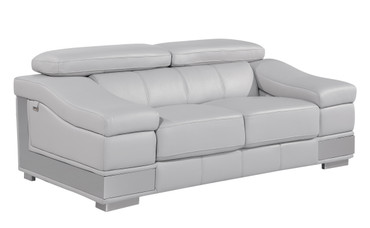 73" Modern Genuine Italian Leather Loveseat in Light Gray / 415-LIGHT_GRAY-L