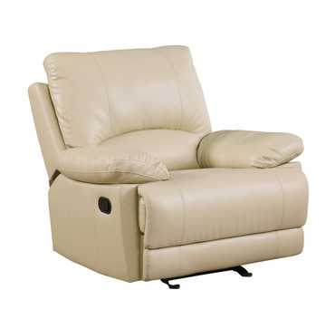 41" Leather Air Upholstered Recliner Chair / 9345-BEIGE-CH