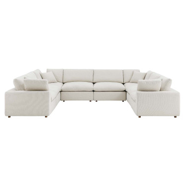 Commix 8-Piece Down Filled Overstuffed Boucle Fabric Sectional Sofa / EEI-6371