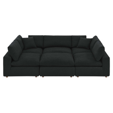 Commix 6-Piece Down Filled Overstuffed Boucle Fabric Sectional Sofa / EEI-6372