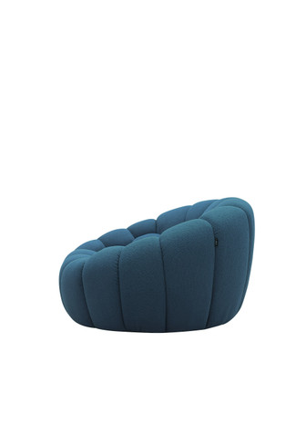 Divani Casa Yolonda - Modern Curved Dark Teal Fabric Chair / VGEV2126C-CHR-C-15