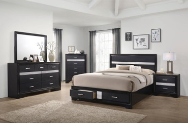 Miranda 5-piece Eastern King Bedroom Set Black / CS-206361KE-S5