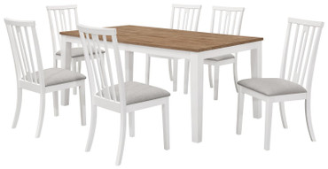 Hollis Cross Back Wood Dining Side Chair White (Set of 2) / CS-122242