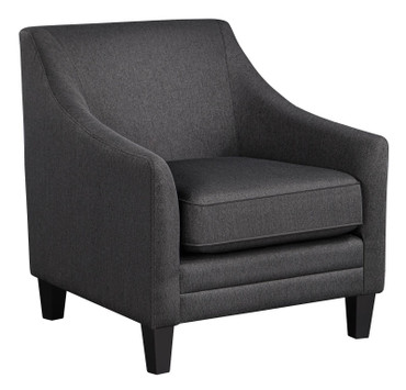 Liam Upholstered Sloped Arm Accent Club Chair Black / CS-903074