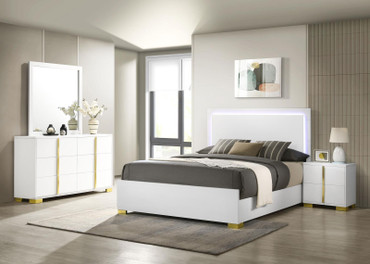 Marceline 4-piece Full Bedroom Set White / CS-222931F-S4