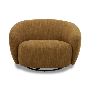 Divani Casa Norris - Modern Mustard Fabric Swivel Accent Chair / VGKK-KF.2823-CHR-MUS