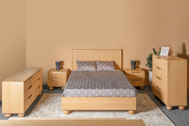 Eastern King Modrest Winters - Modern Natural Oak Bedroom Set / VGWD-EMILIO-SET-EK