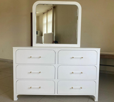Anastasia Dresser Mirror Pearl White / CS-224754