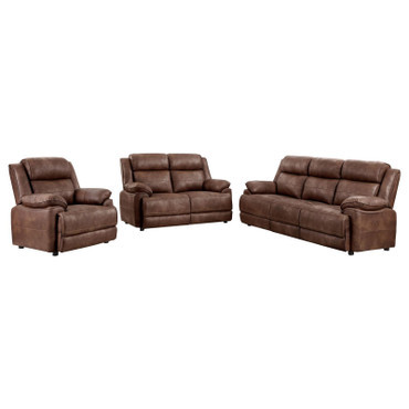 Ellington Upholstered Padded Arm Loveseat Dark Brown / CS-508282