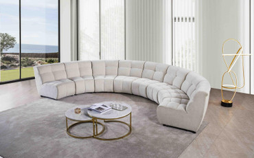 Charlotte 8-piece Upholstered Modular Sectional Sofa Ivory / CS-551300