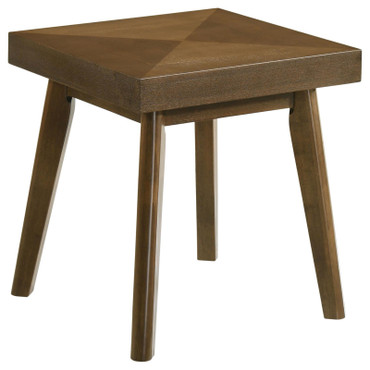 Westerly Square Wood End Table with Diamond Parquet Walnut / CS-707797