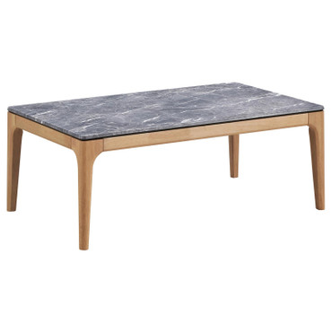 Polaris Rectangular Coffee Table with Marble-like Top Teramo and Light Oak / CS-707858