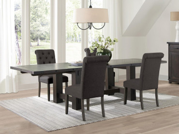 Calandra 5-piece Extension Leaf Dining Table Set Grey / CS-192951-S5G