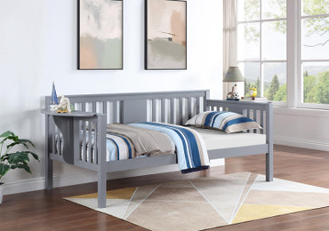 Bethany Wood Twin Daybed with Drop-down Tables Grey / CS-300838