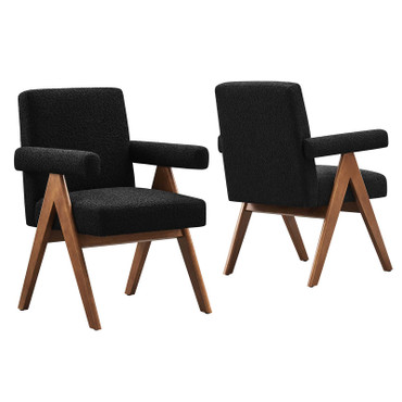 Lyra Boucle Fabric Dining Room Chair - Set of 2 / EEI-6506
