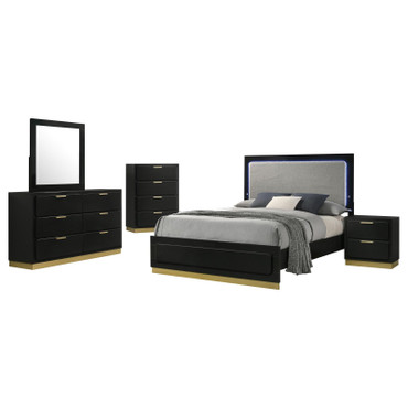 Caraway 5-piece Eastern King Bedroom Set Black / CS-224781KE-S5