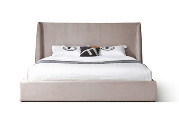 Queen Modrest Roma - Modern Taupe Microfiber Upholstered Bed / VGVCBD2305-TPE-Q