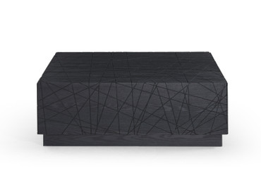 Modrest Kenda - Modern Black Oak Square Coffee Table With Storage / VGVCCT2355