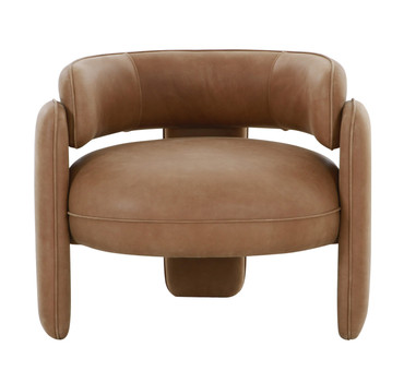 Modrest Tioga - Modern Brown Leather Accent Chair / VGOD-ZW-22072-BRN