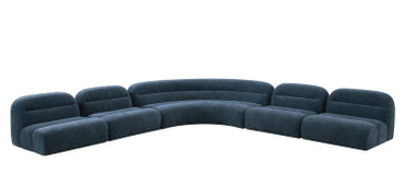 Divani Casa Forman - Modern Blue Fabric Modular Sectional Sofa / VGOD-ZW-23029-SECT